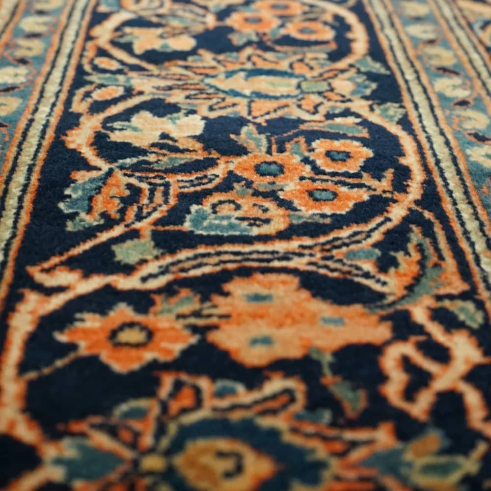 فرش کهنه‌نما نیل — پنبه و ویسکوز، ۱۵۰ × ۲۲۰ سانتی‌متر