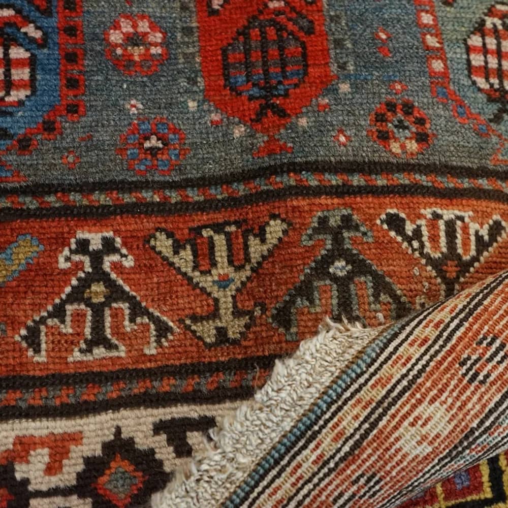 فرش پتینه مریم‌گلی — پلی‌استر مرینوس، ۱۶۰ × ۲۳۰ سانتی‌متر